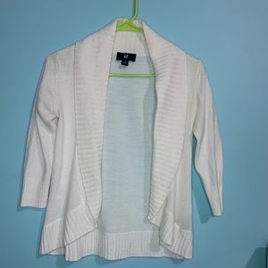White cardigan